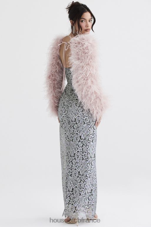 House of CB veste à manches marabout rose tendre cendré N888H1035 vêtements